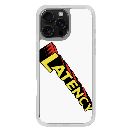 スリムプロテクションケース［ LATENCY - Rock logo - White ］