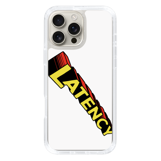 スリムプロテクションケース［ LATENCY - Rock logo - White ］
