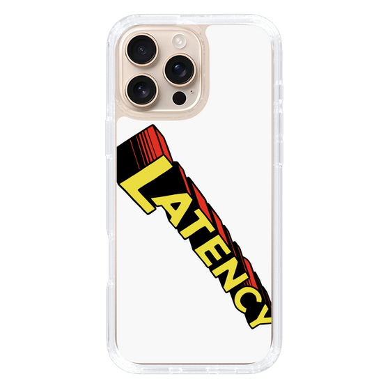 スリムプロテクションケース［ LATENCY - Rock logo - White ］