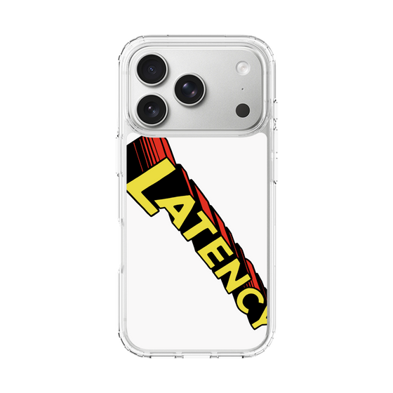 スリムプロテクションケース［ LATENCY - Rock logo - White ］
