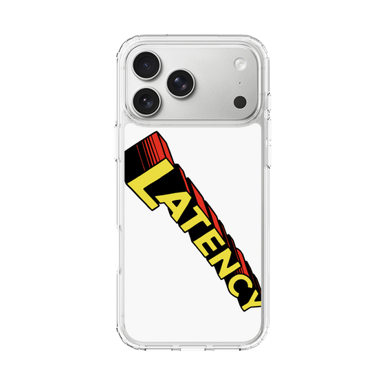 スリムプロテクションケース［ LATENCY - Rock logo - White ］