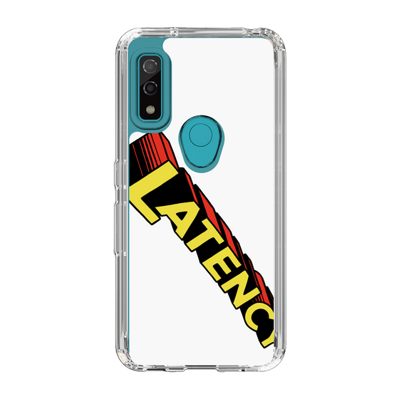 スリムプロテクションケース［ LATENCY - Rock logo - White ］