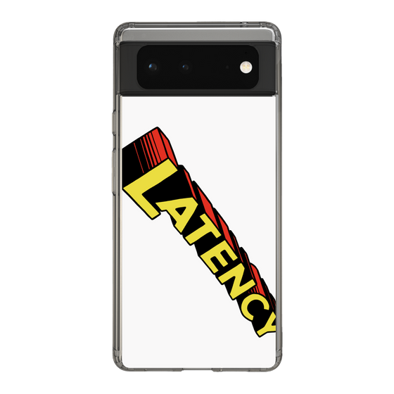 スリムプロテクションケース［ LATENCY - Rock logo - White ］