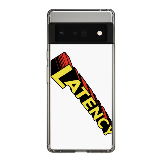 スリムプロテクションケース［ LATENCY - Rock logo - White ］