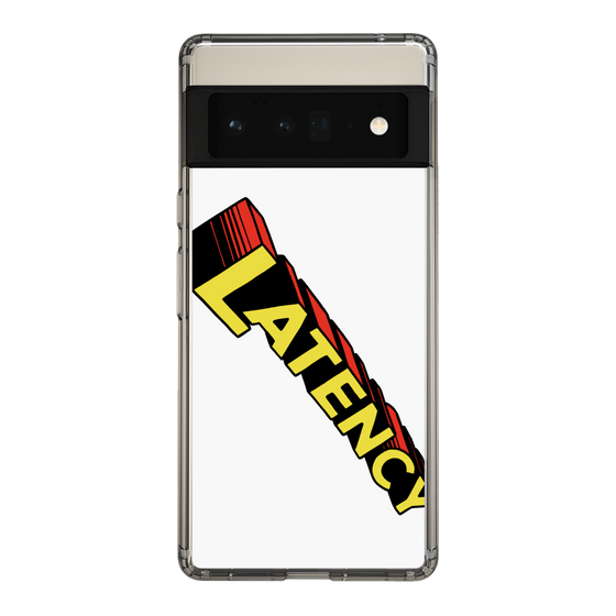 スリムプロテクションケース［ LATENCY - Rock logo - White ］
