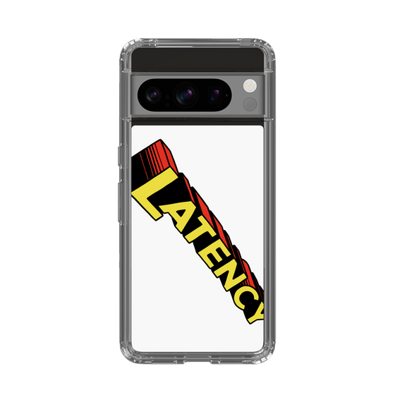 スリムプロテクションケース［ LATENCY - Rock logo - White ］