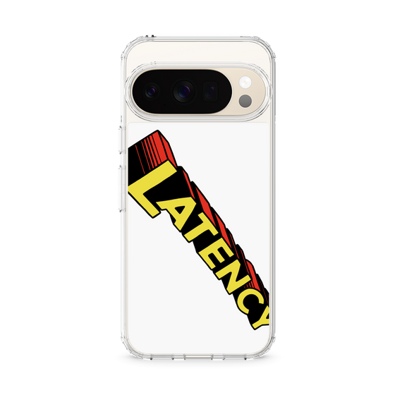 スリムプロテクションケース［ LATENCY - Rock logo - White ］