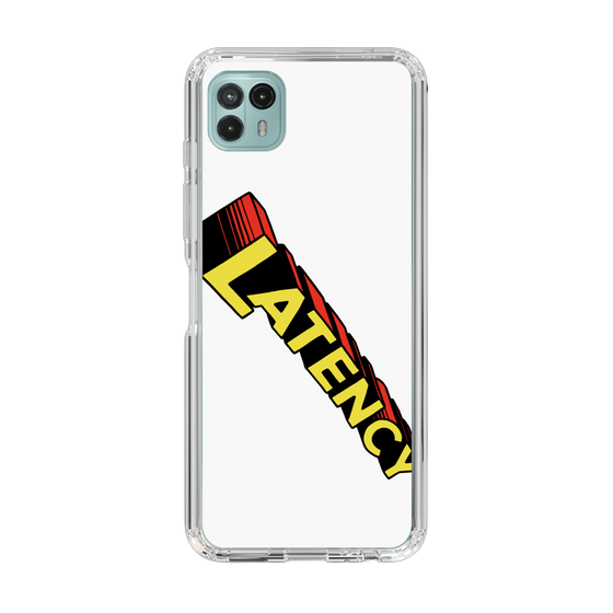 スリムプロテクションケース［ LATENCY - Rock logo - White ］