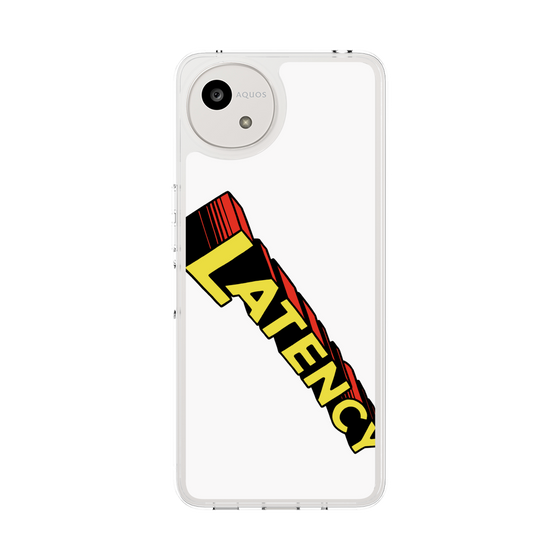 スリムプロテクションケース［ LATENCY - Rock logo - White ］