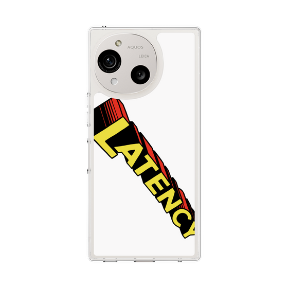 スリムプロテクションケース［ LATENCY - Rock logo - White ］