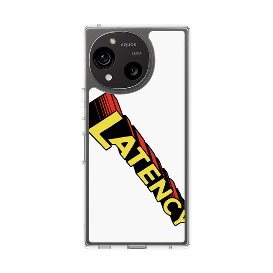 スリムプロテクションケース［ LATENCY - Rock logo - White ］