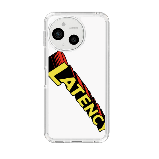 スリムプロテクションケース［ LATENCY - Rock logo - White ］