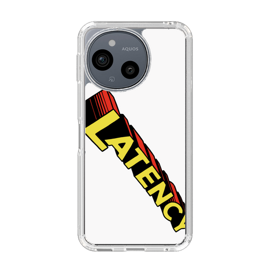 スリムプロテクションケース［ LATENCY - Rock logo - White ］