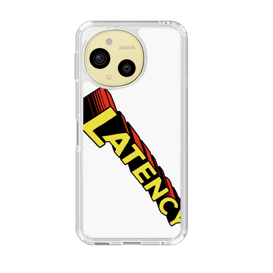 スリムプロテクションケース［ LATENCY - Rock logo - White ］