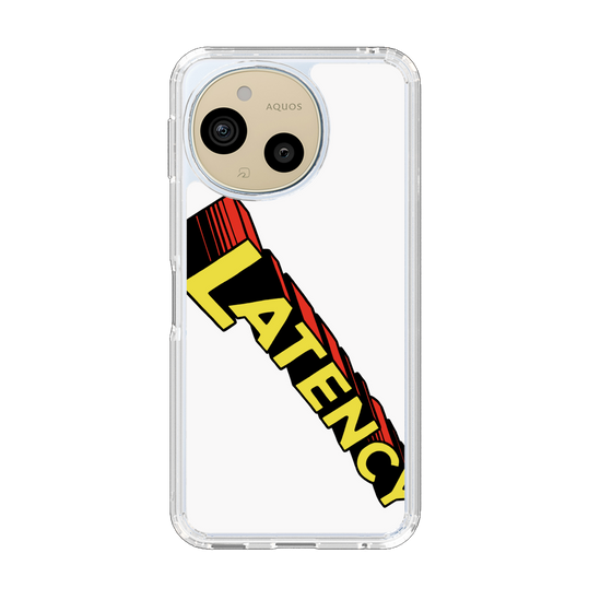 スリムプロテクションケース［ LATENCY - Rock logo - White ］