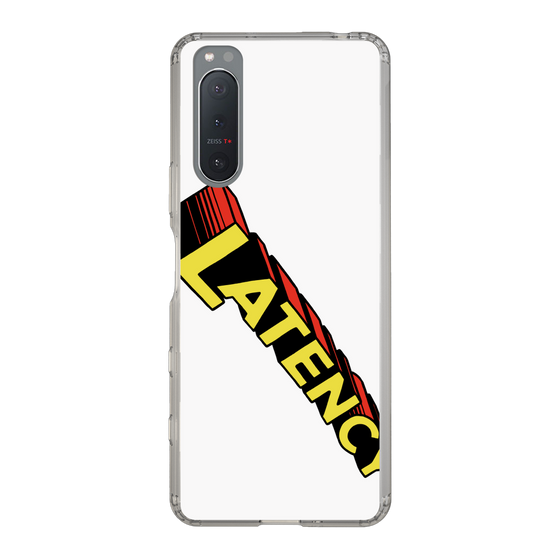 スリムプロテクションケース［ LATENCY - Rock logo - White ］