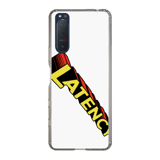 スリムプロテクションケース［ LATENCY - Rock logo - White ］