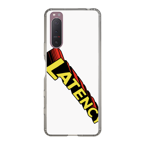 スリムプロテクションケース［ LATENCY - Rock logo - White ］