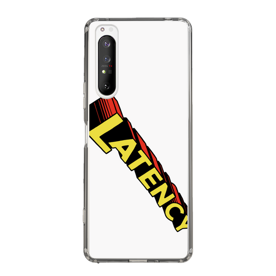 スリムプロテクションケース［ LATENCY - Rock logo - White ］