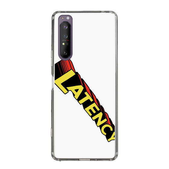 スリムプロテクションケース［ LATENCY - Rock logo - White ］