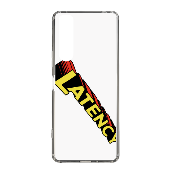 スリムプロテクションケース［ LATENCY - Rock logo - White ］