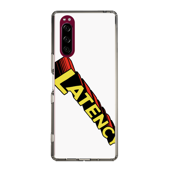 スリムプロテクションケース［ LATENCY - Rock logo - White ］