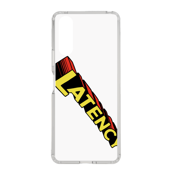 スリムプロテクションケース［ LATENCY - Rock logo - White ］
