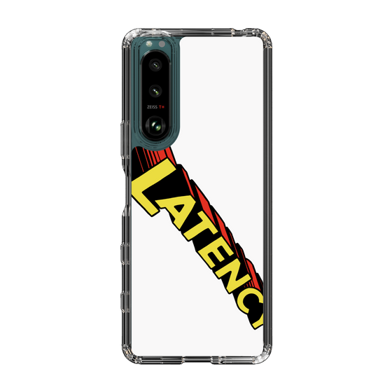 スリムプロテクションケース［ LATENCY - Rock logo - White ］