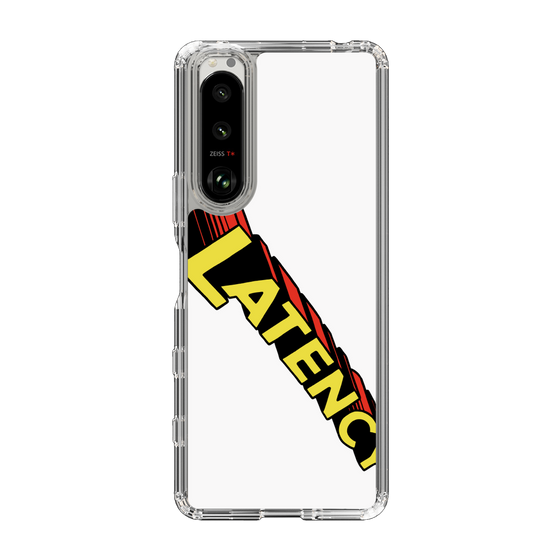 スリムプロテクションケース［ LATENCY - Rock logo - White ］