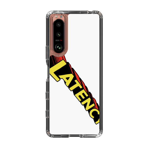 スリムプロテクションケース［ LATENCY - Rock logo - White ］