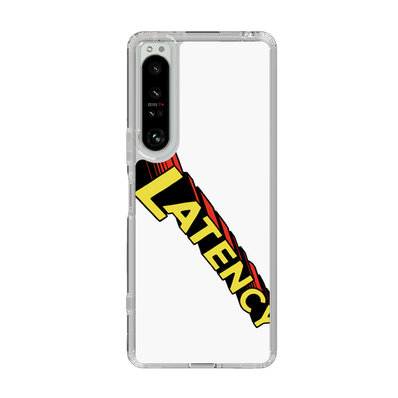 スリムプロテクションケース［ LATENCY - Rock logo - White ］