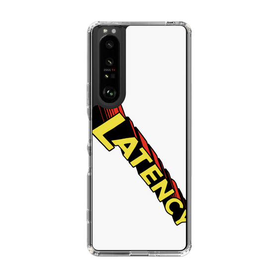 スリムプロテクションケース［ LATENCY - Rock logo - White ］