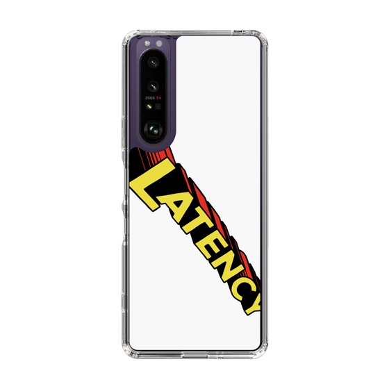 スリムプロテクションケース［ LATENCY - Rock logo - White ］