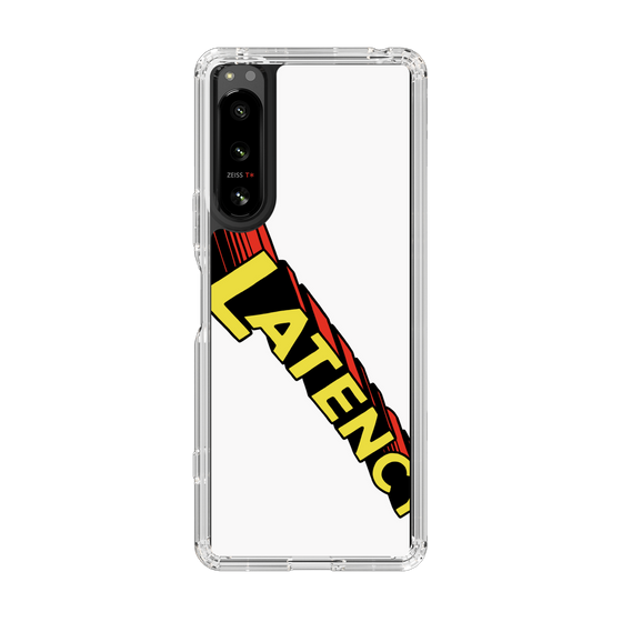 スリムプロテクションケース［ LATENCY - Rock logo - White ］