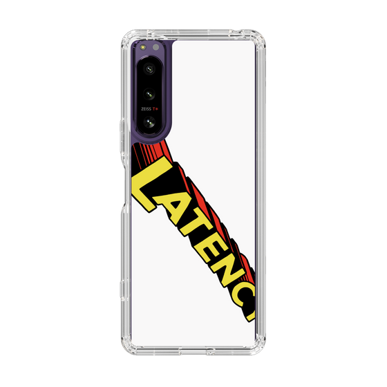 スリムプロテクションケース［ LATENCY - Rock logo - White ］