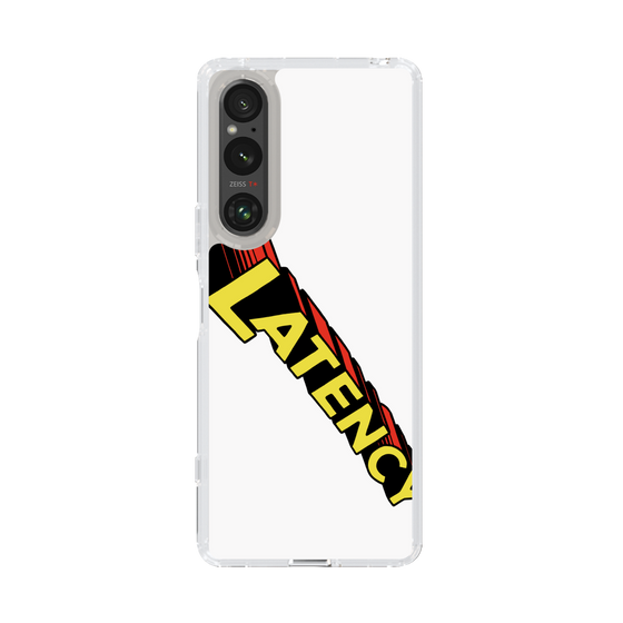 スリムプロテクションケース［ LATENCY - Rock logo - White ］