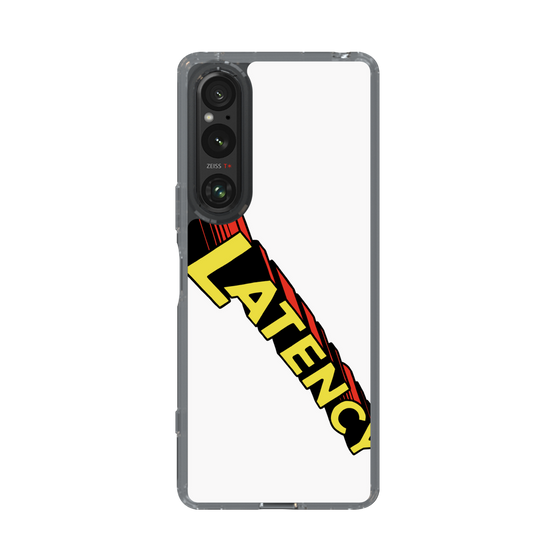 スリムプロテクションケース［ LATENCY - Rock logo - White ］