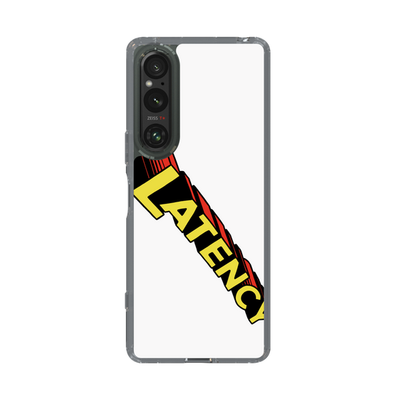 スリムプロテクションケース［ LATENCY - Rock logo - White ］