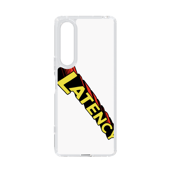 スリムプロテクションケース［ LATENCY - Rock logo - White ］