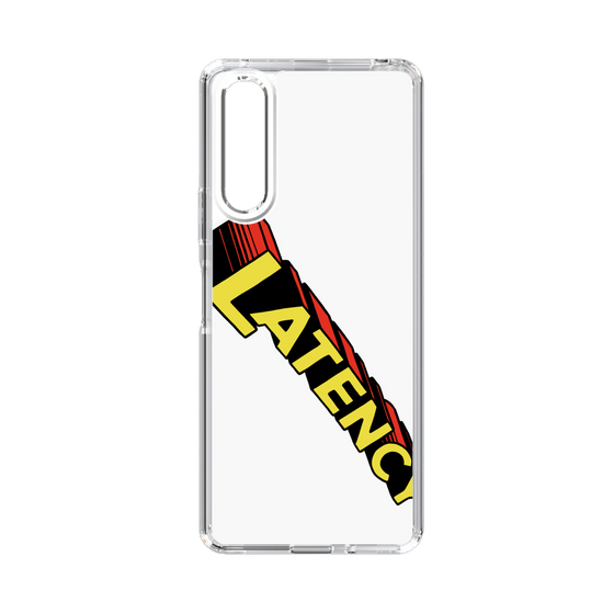 スリムプロテクションケース［ LATENCY - Rock logo - White ］