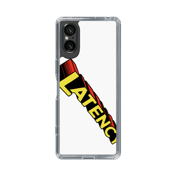 スリムプロテクションケース［ LATENCY - Rock logo - White ］