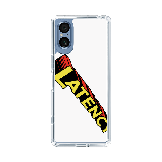 スリムプロテクションケース［ LATENCY - Rock logo - White ］