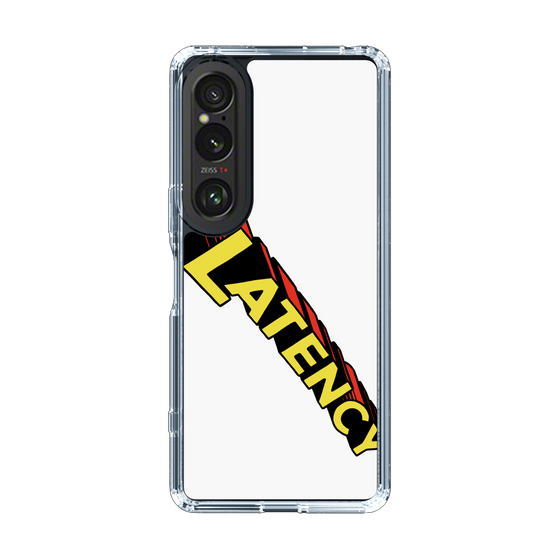 スリムプロテクションケース［ LATENCY - Rock logo - White ］