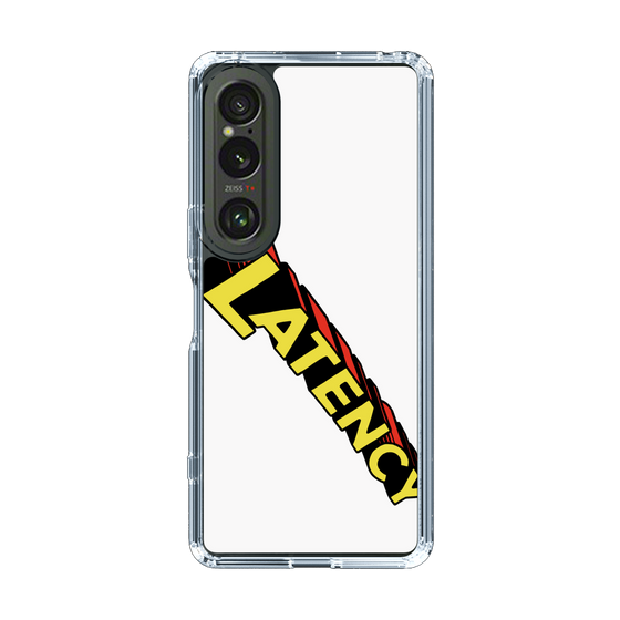 スリムプロテクションケース［ LATENCY - Rock logo - White ］