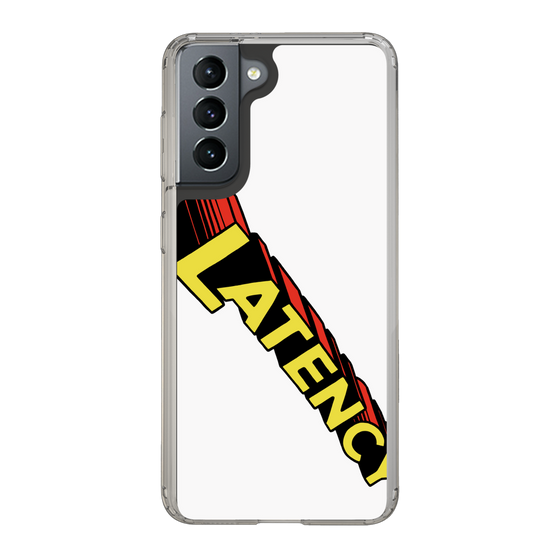 スリムプロテクションケース［ LATENCY - Rock logo - White ］