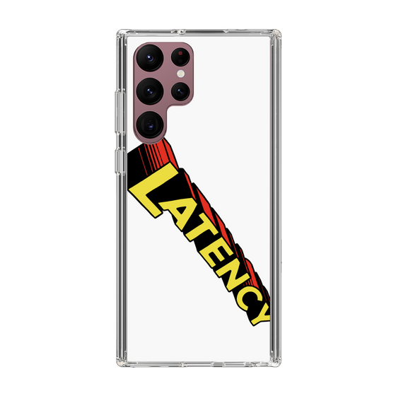 スリムプロテクションケース［ LATENCY - Rock logo - White ］