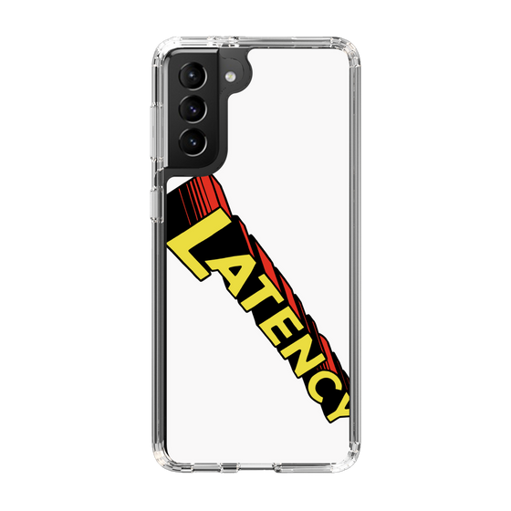 スリムプロテクションケース［ LATENCY - Rock logo - White ］