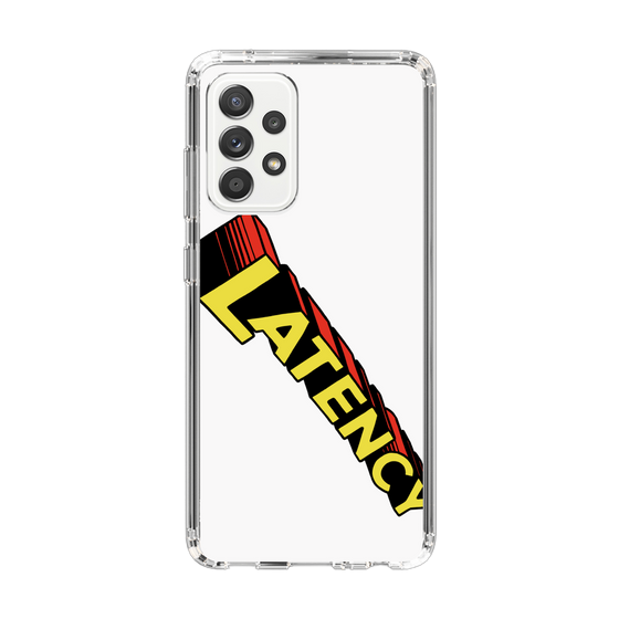 スリムプロテクションケース［ LATENCY - Rock logo - White ］