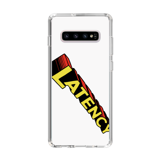 スリムプロテクションケース［ LATENCY - Rock logo - White ］