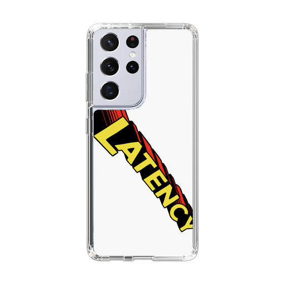 スリムプロテクションケース［ LATENCY - Rock logo - White ］